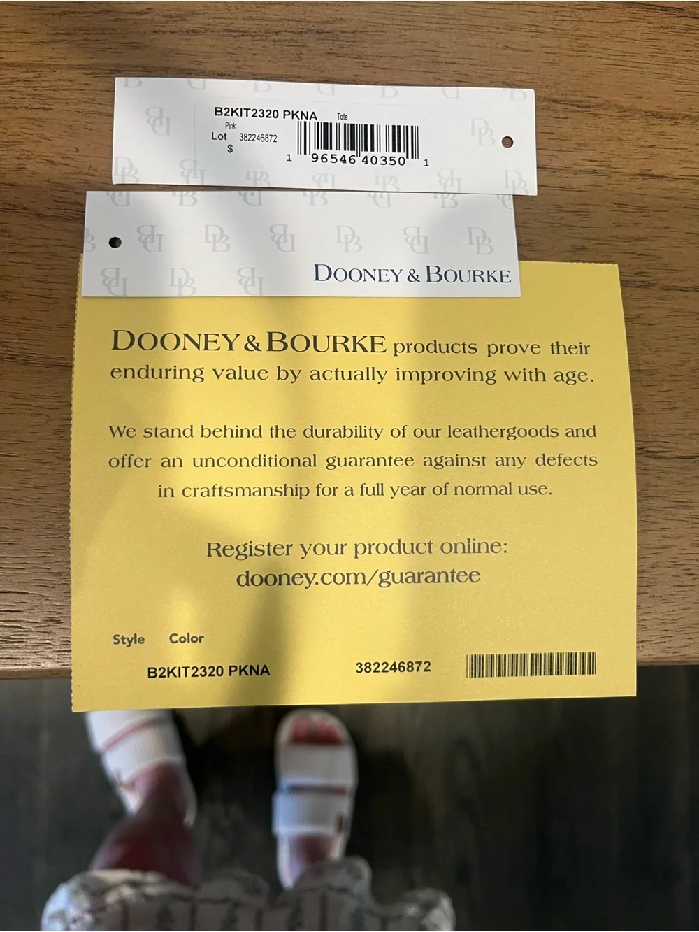 Dooney & Bourke Pink Multicolor Kite Print Tote with Tan Straps